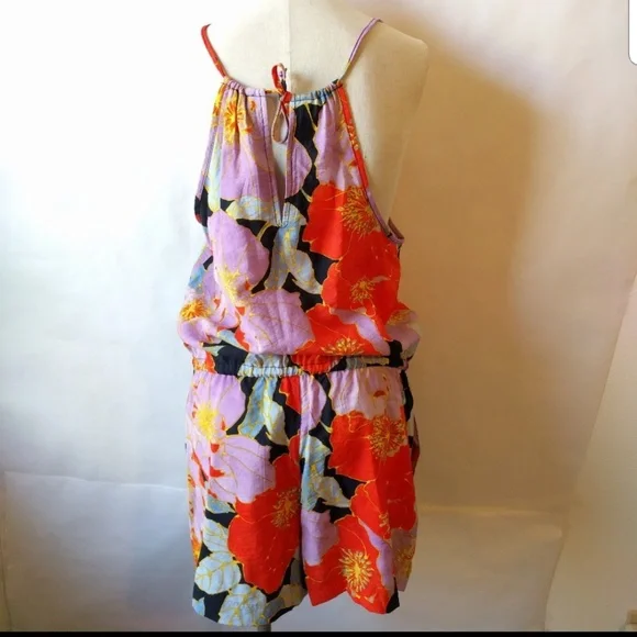 LOFT Full Bloom Floral romper. Size XXS - Picture 3 of 5